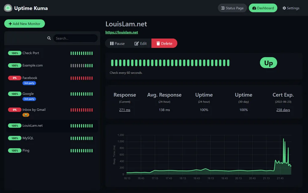 uptime-kuma, picture 1